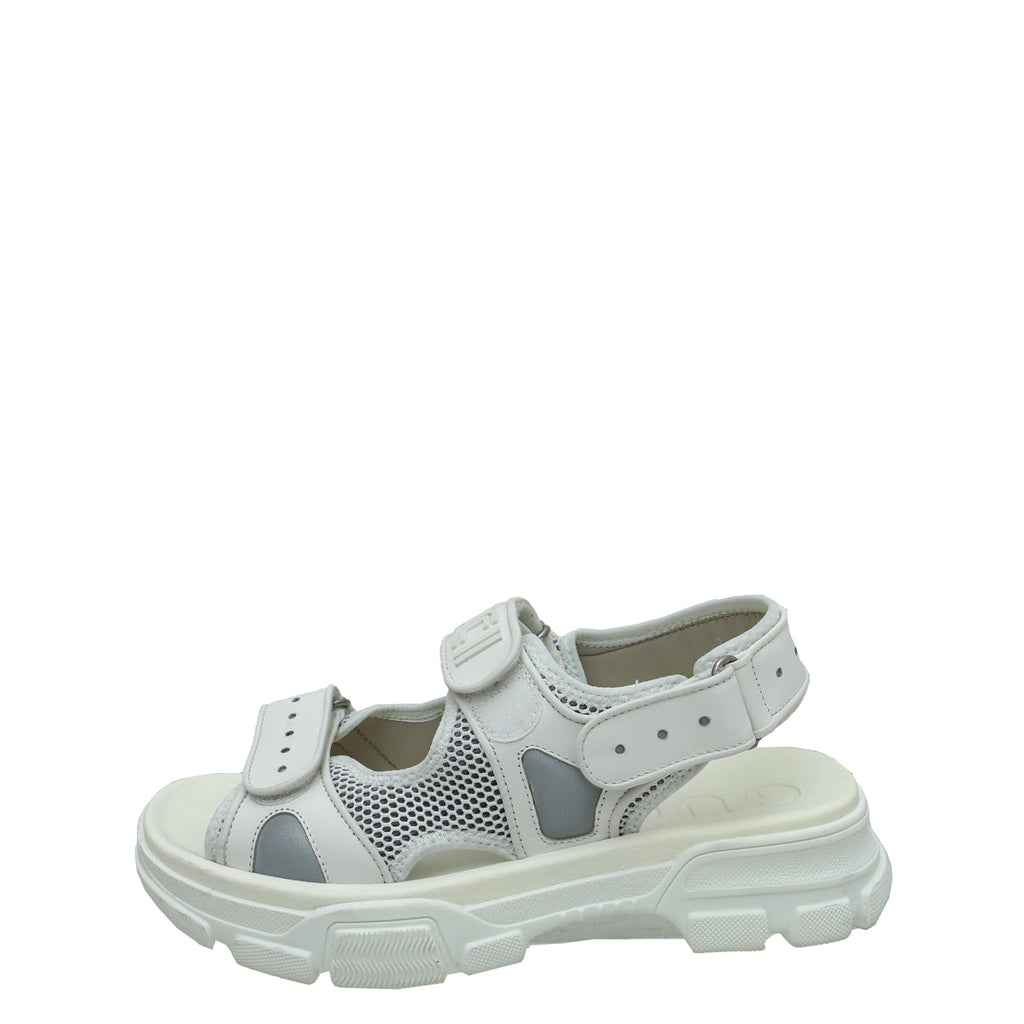 Gucci White Aguru Mesh Men's Sandal 8