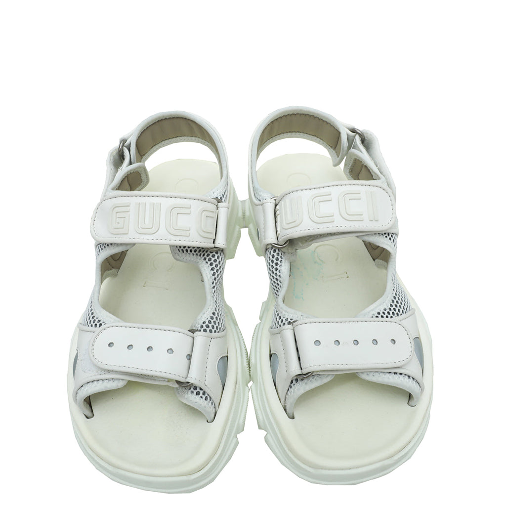 Gucci White Aguru Mesh Men's Sandal 8