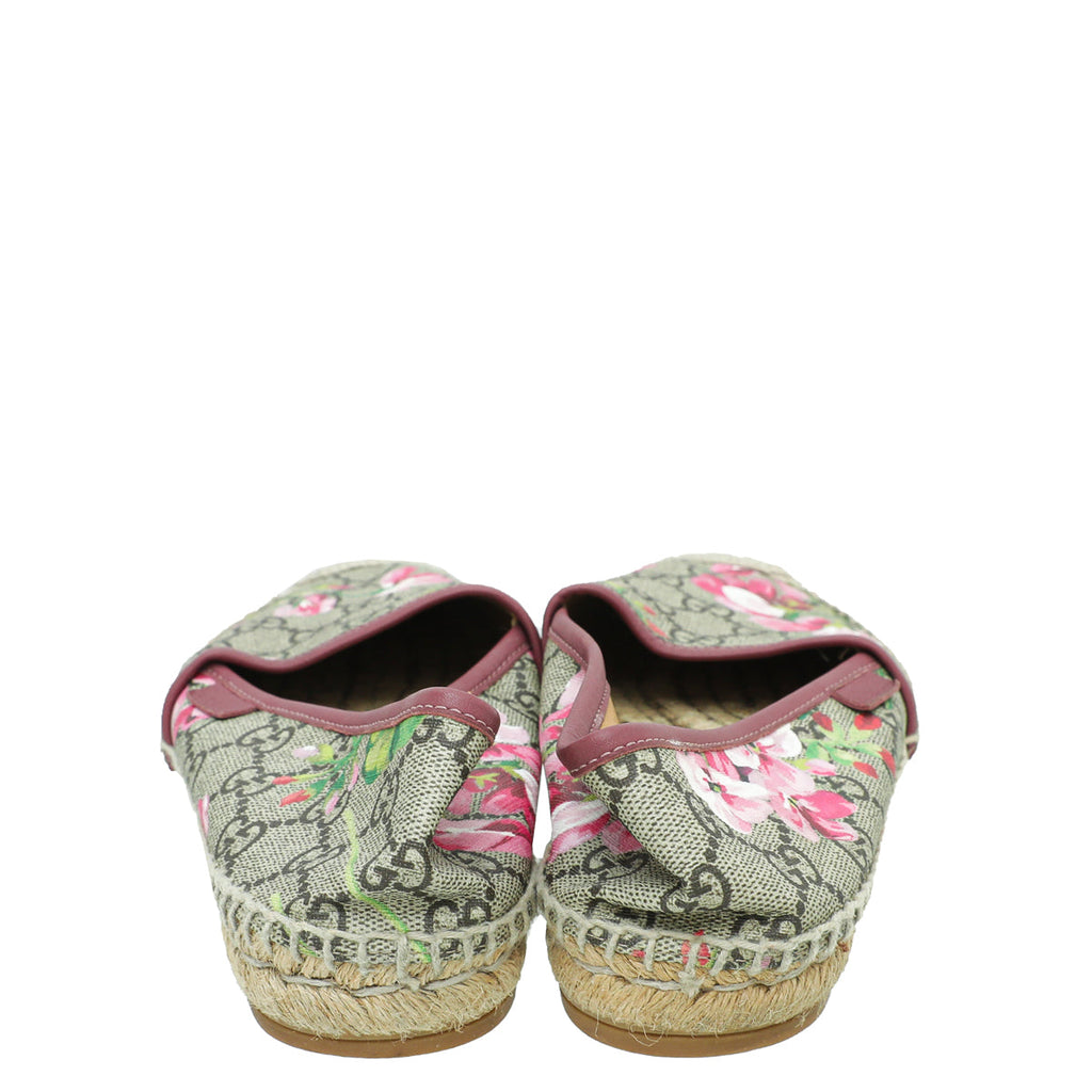 Gucci Ebony Multicolor GG Supreme Blooms Print Espadrille 37
