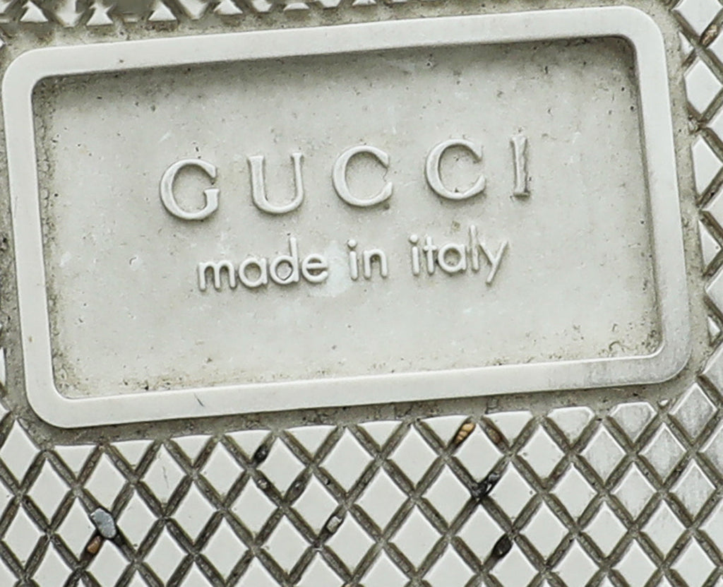 Gucci White Crystal Platform Ace Bee Sneakers 37