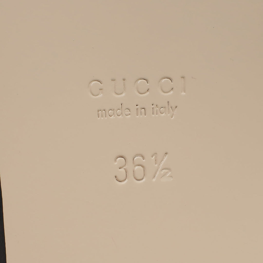 Gucci White GG Jumbo Embossed Princetown Mules 36.5
