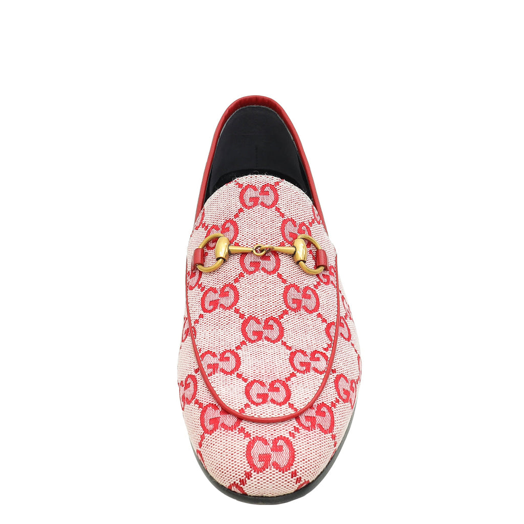 Gucci Red GG Jordaan Loafer 36