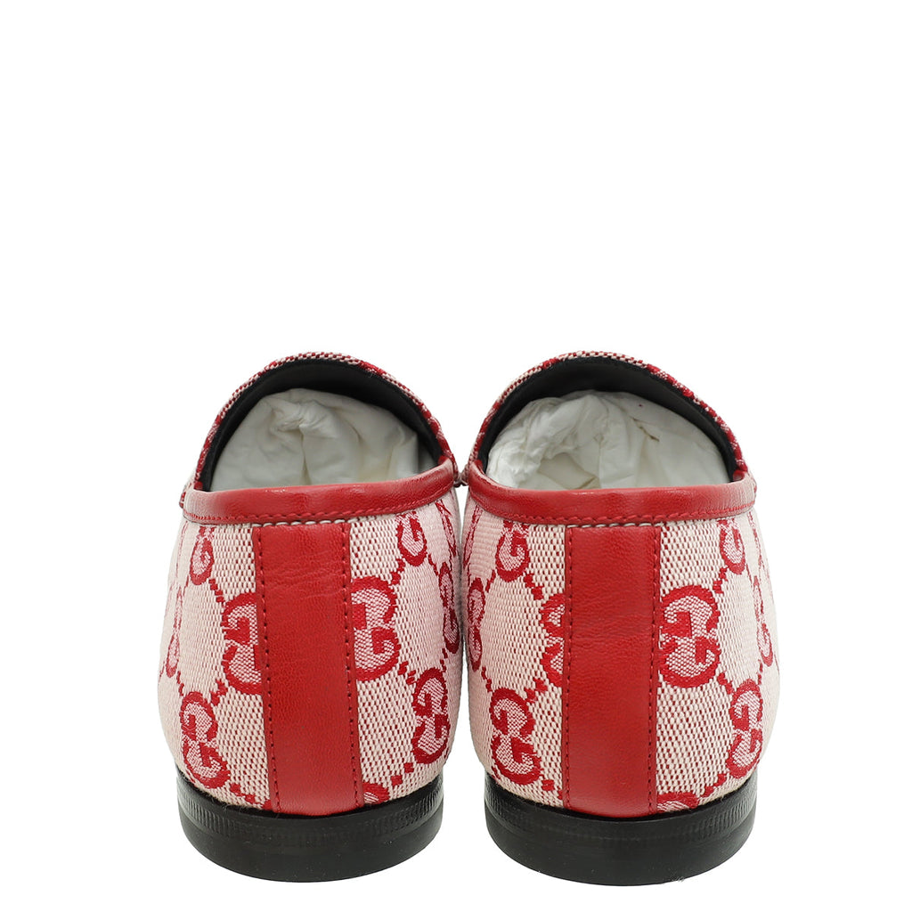 Gucci Red GG Jordaan Loafer 36