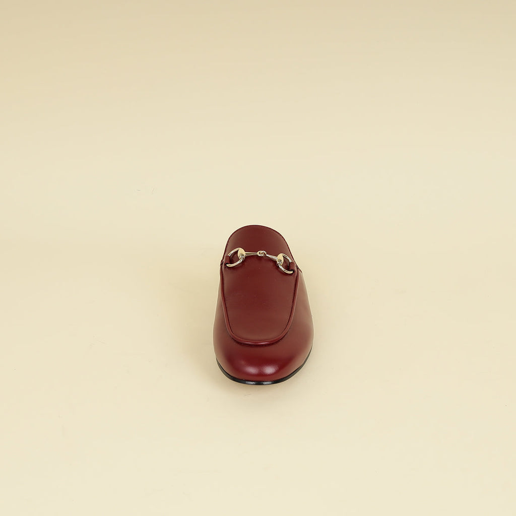 Gucci Burgundy Princetown Mules 36