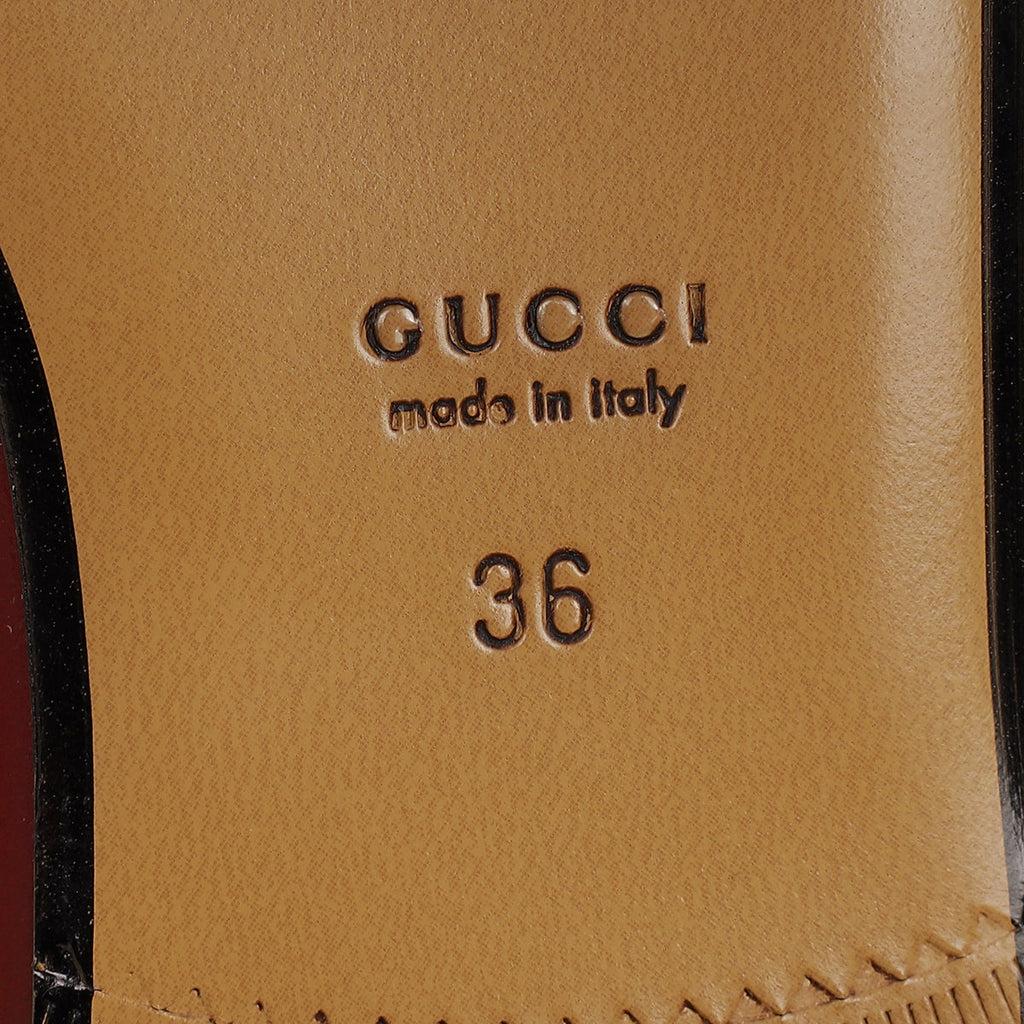 Gucci Burgundy Princetown Mules 36
