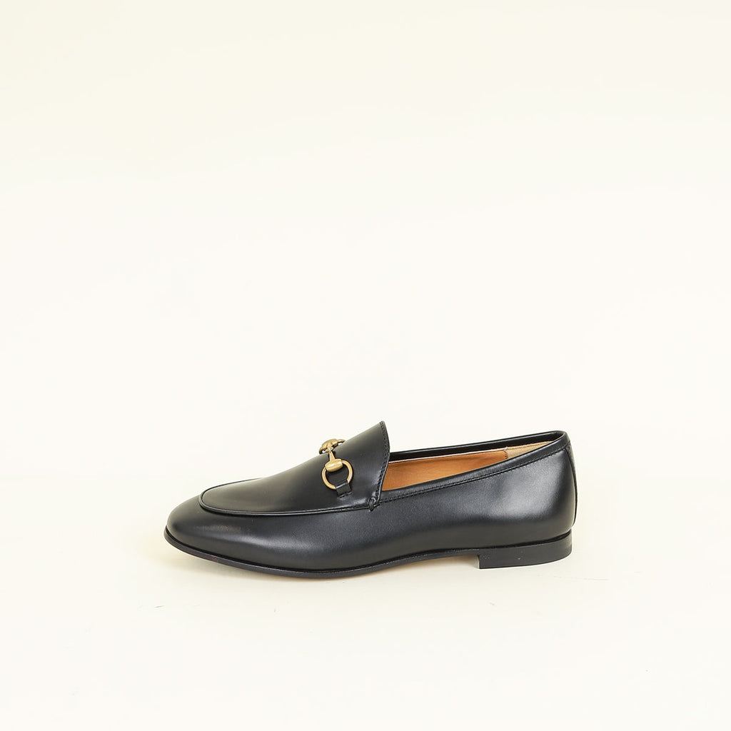 Gucci Black Jordaan Loafer 37.5