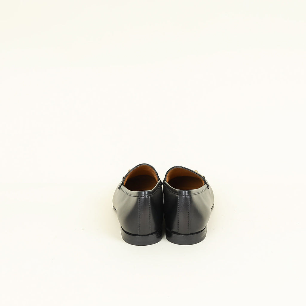 Gucci Black Jordaan Loafer 37.5