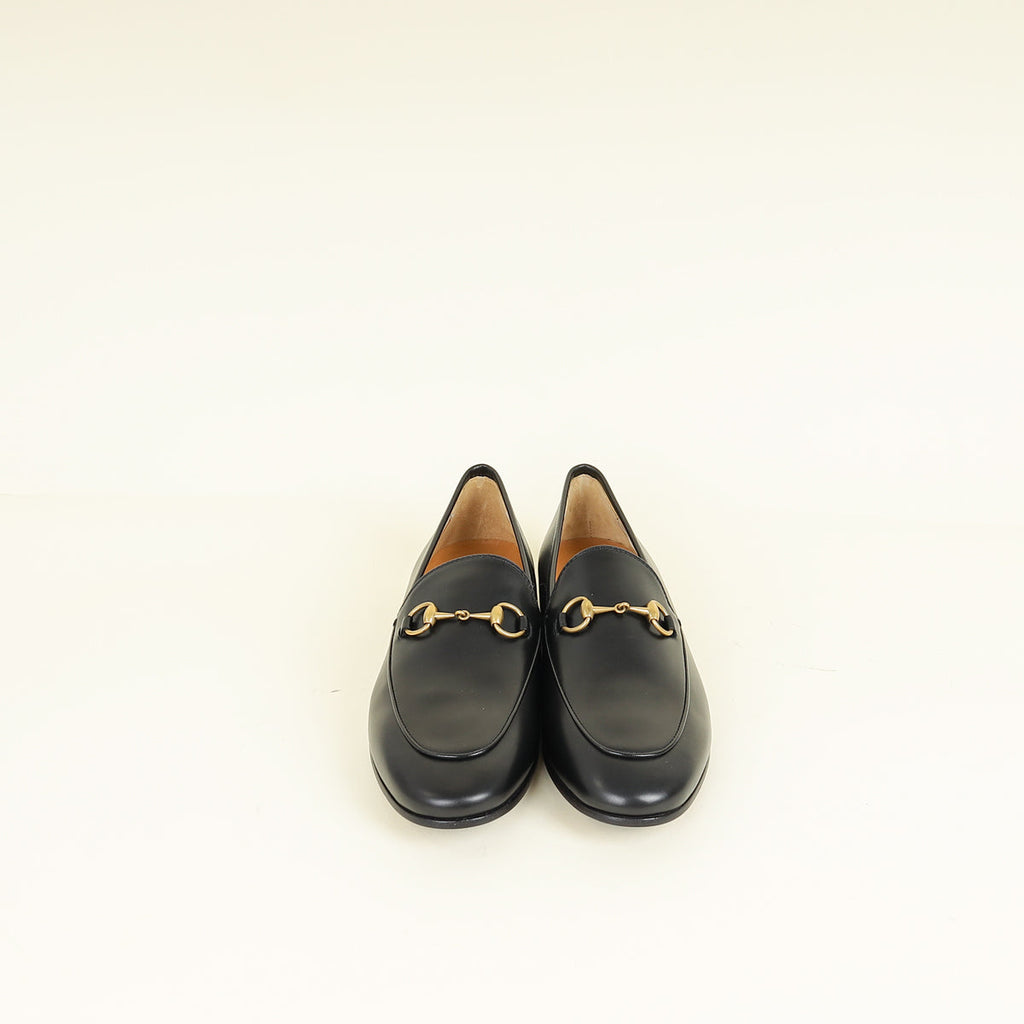 Gucci Black Jordaan Loafer 37.5