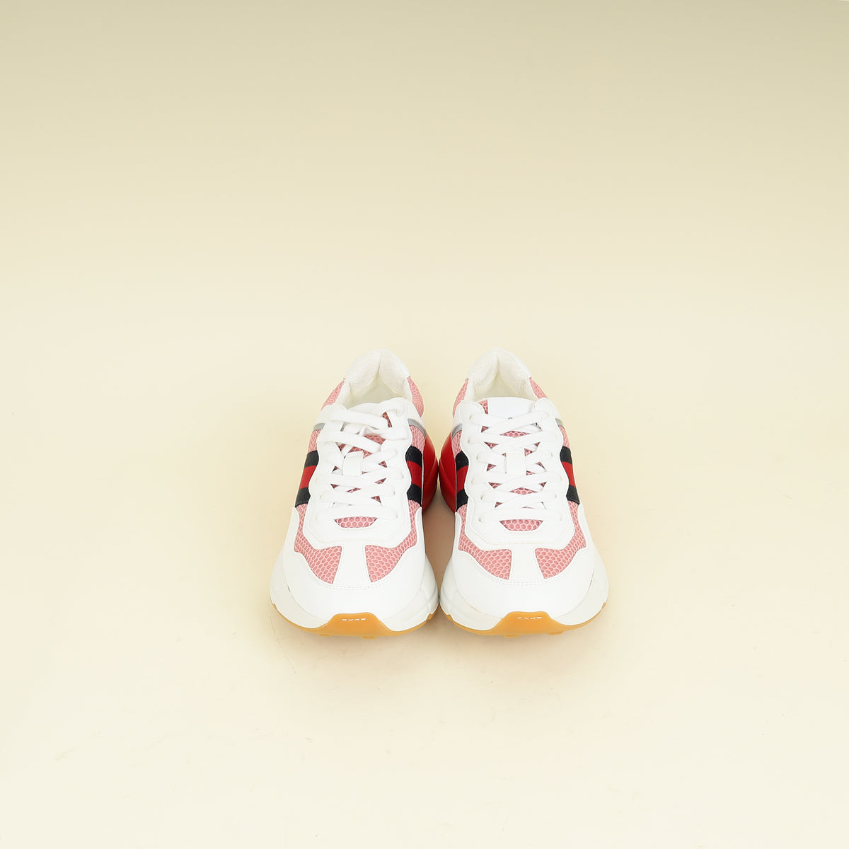 Gucci Multicolor Mesh Web Rhyton Sneakers 37
