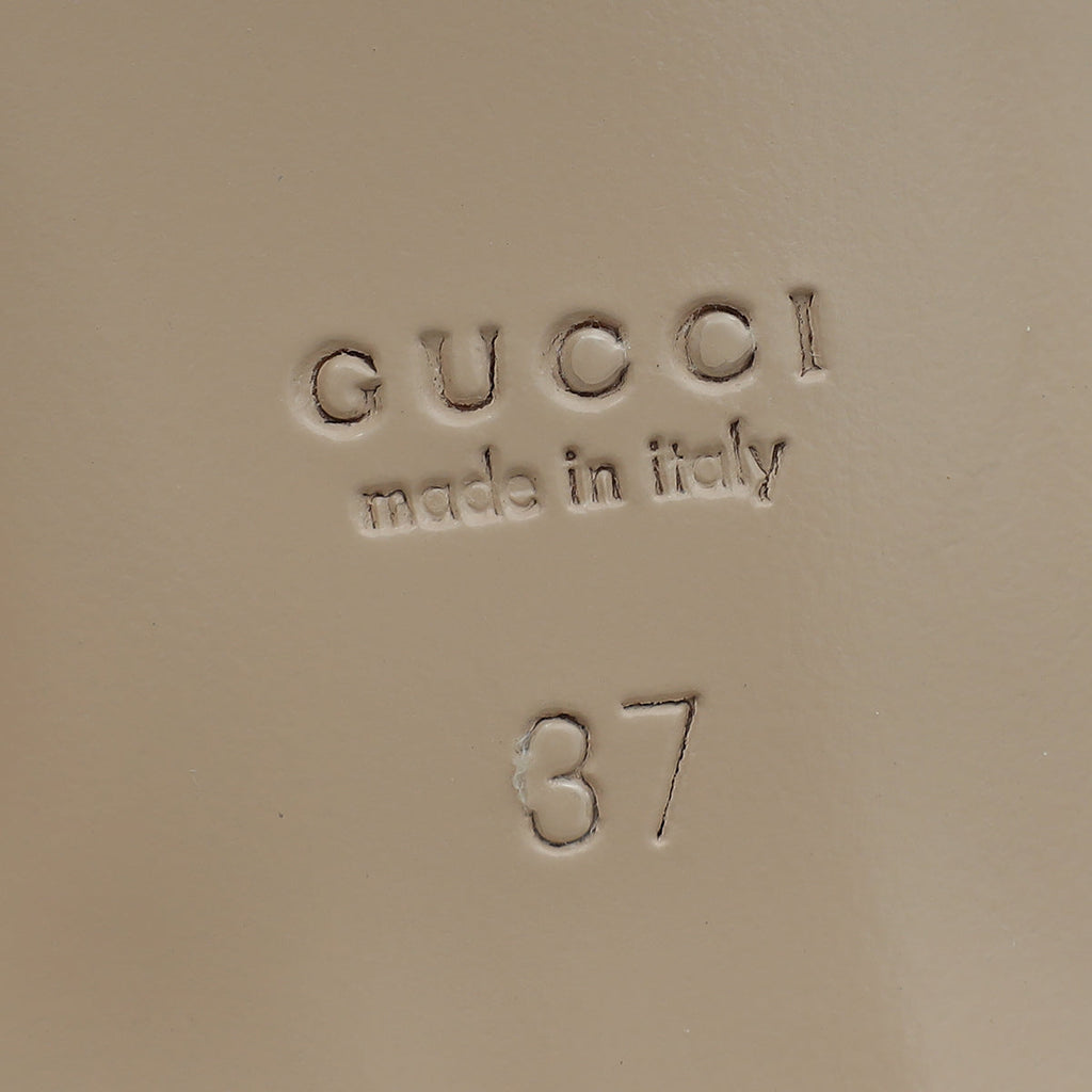 Gucci Beige Double G Ballet Flats 37