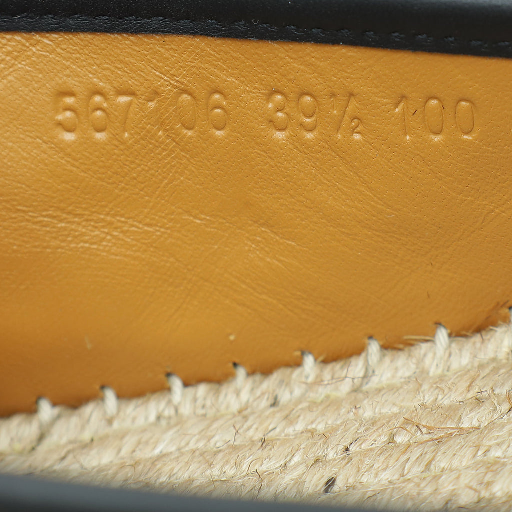 Gucci Black Microguccissima Espadrille 39.5