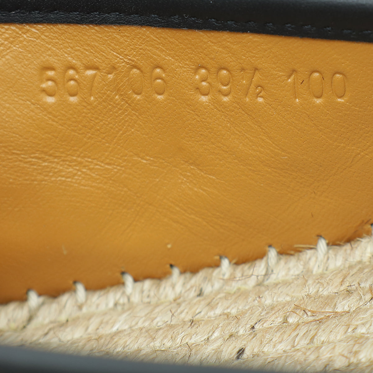 Gucci Black Microguccissima Espadrille 39.5