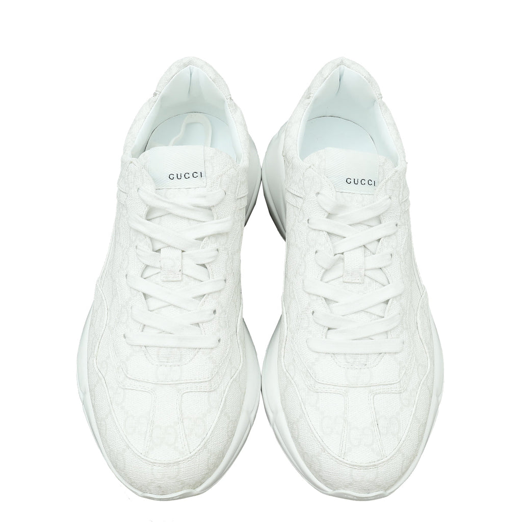 Gucci White GG Supreme Rhyton Sneaker 7