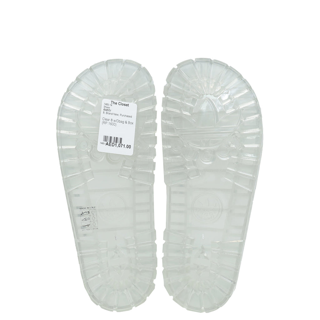 Gucci Clear x Adidas Adilette Rubber Slides 8