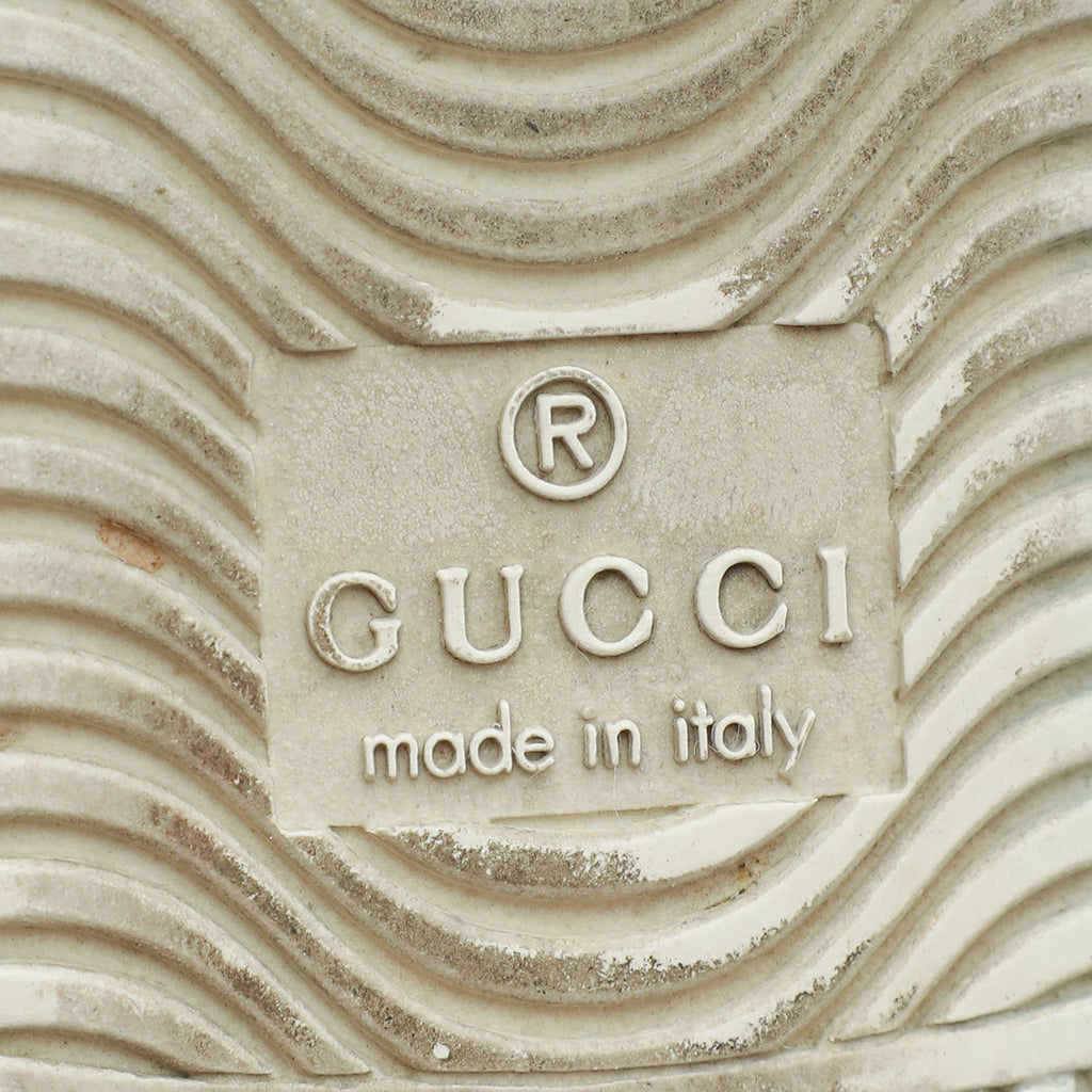 Gucci Tricolor Web Lips Sequins Embroidered Ace Sneakers 34.5