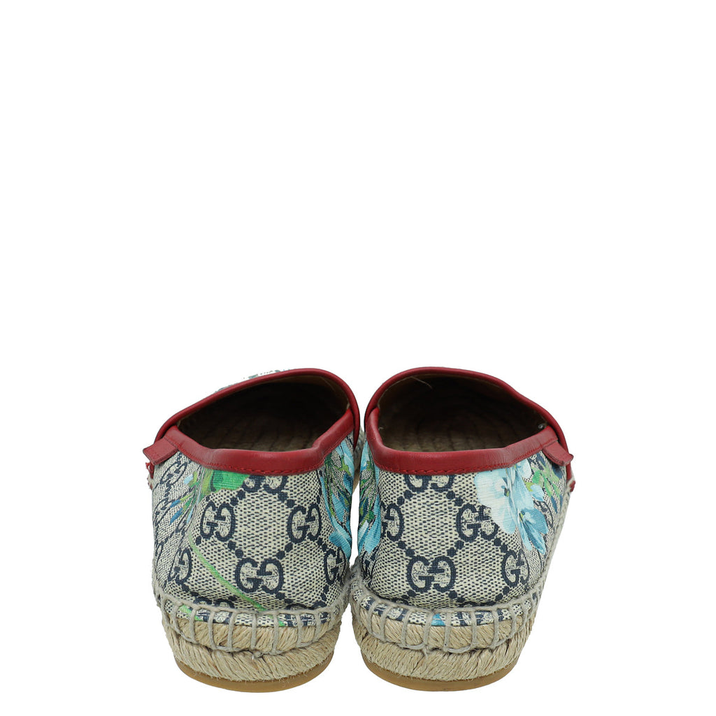 Gucci Bicolor GG Blooms Print Flat Espadrille 35