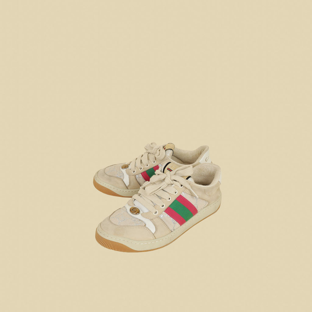 Gucci Beige GG Screener Sneaker 35