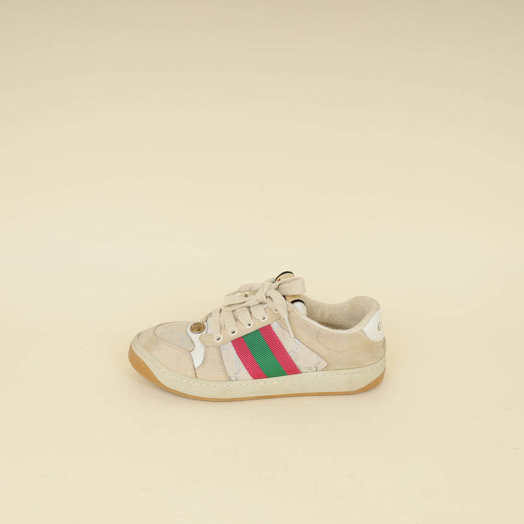 Gucci Beige GG Screener Sneaker 35