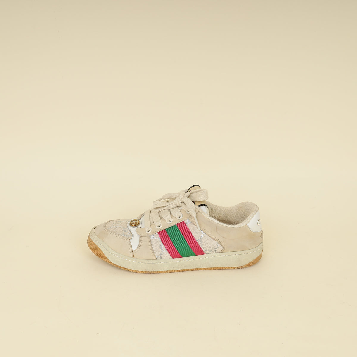 Gucci Beige GG Screener Sneaker 35