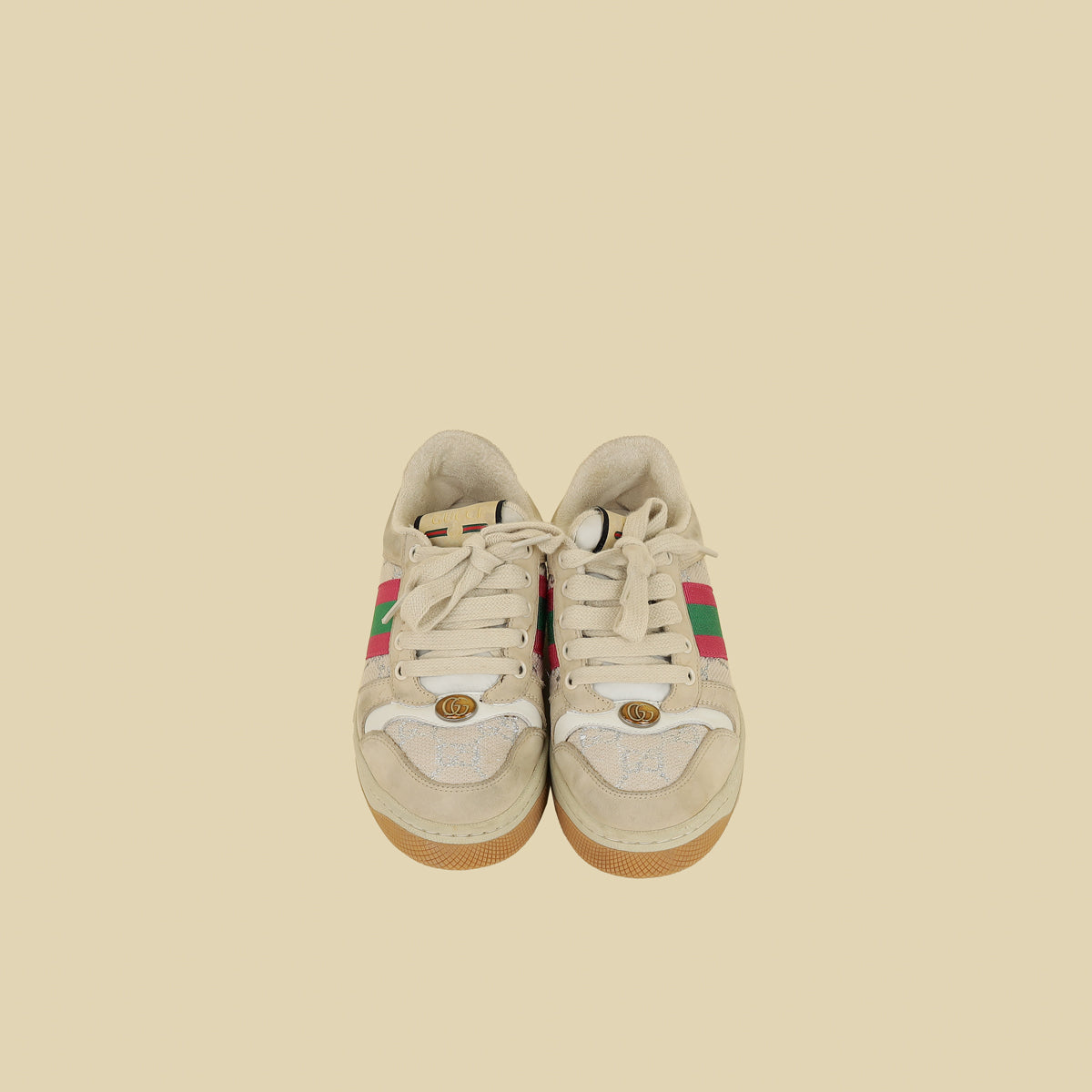 Gucci Beige GG Screener Sneaker 35
