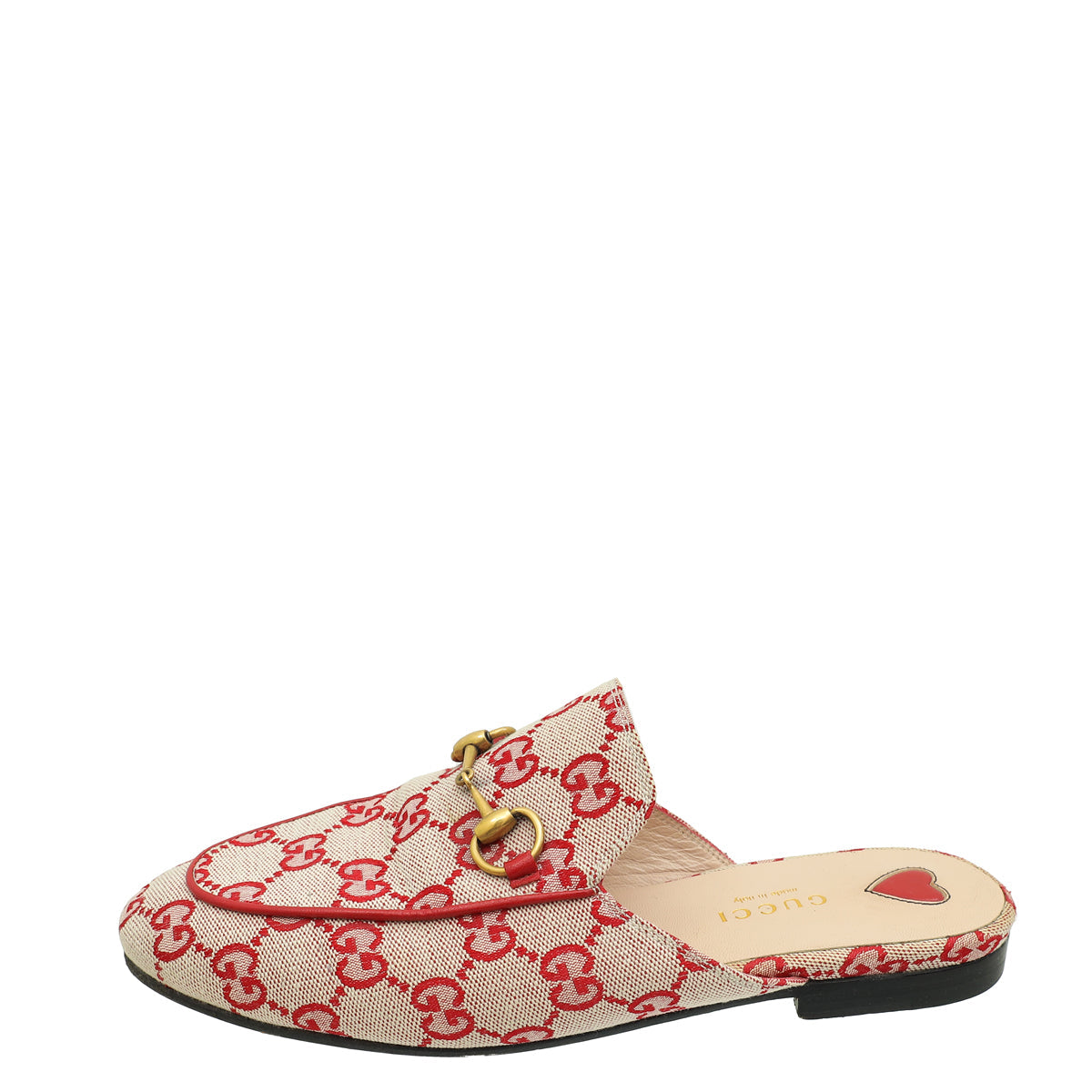 Gucci Red Ebony GG Princetown Mules 36.5