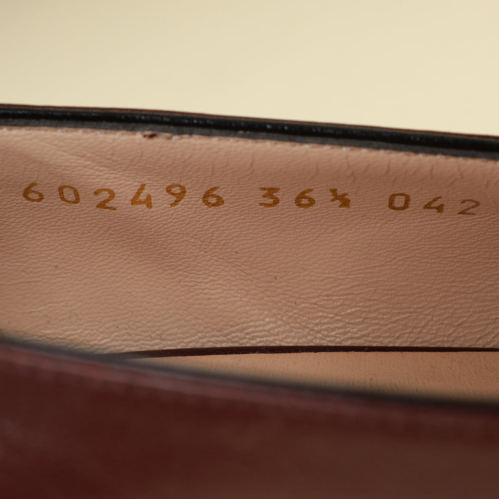 Gucci Burgundy GG Marmont Loafers 36.5
