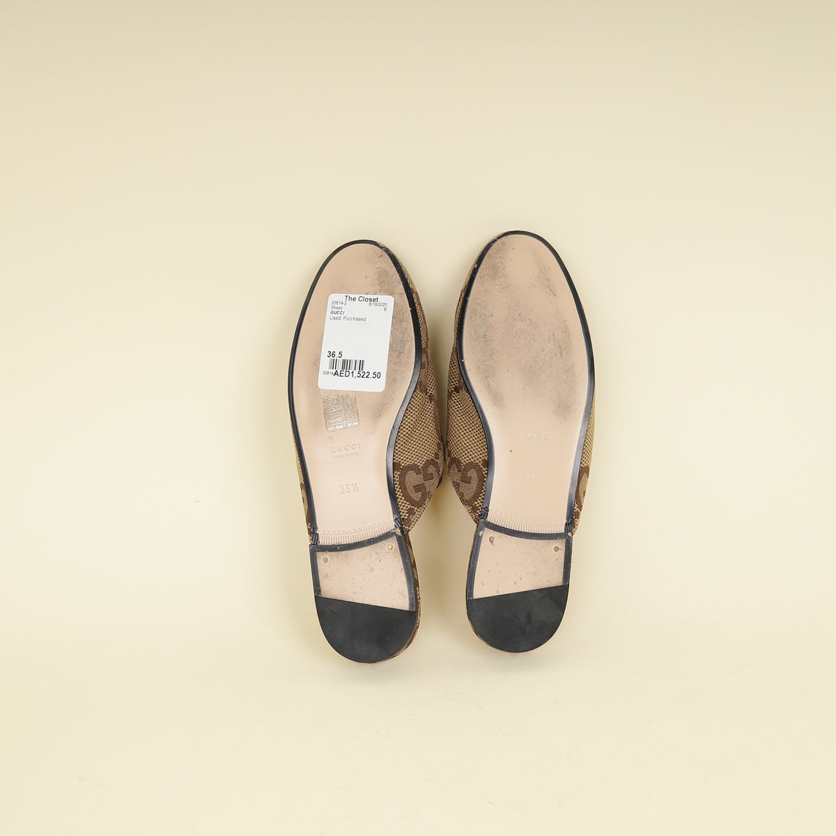 Gucci Ebony GG Princetown Mules 36.5