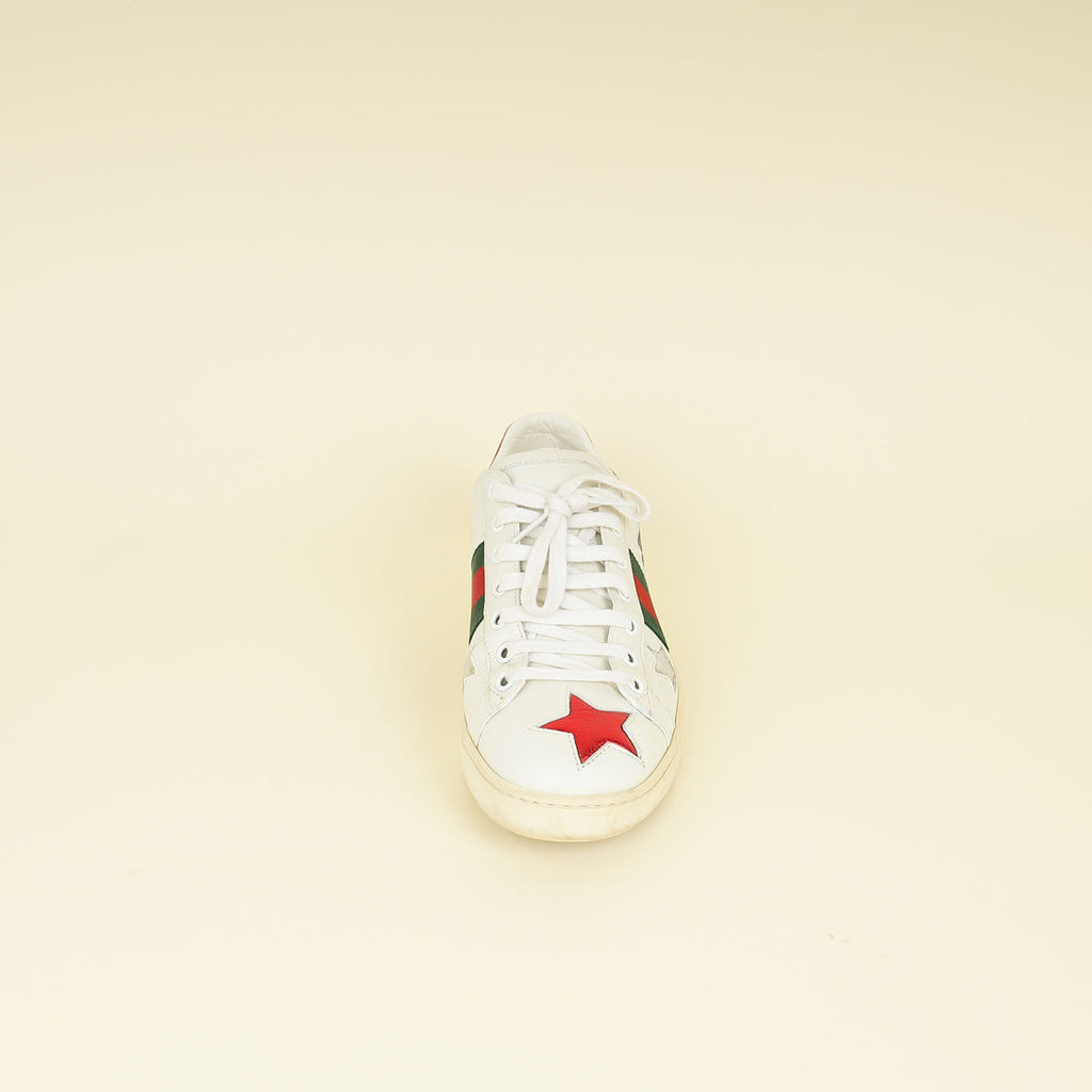 Gucci Tricolor Ace Star-Embroidered Sneakers 36.5