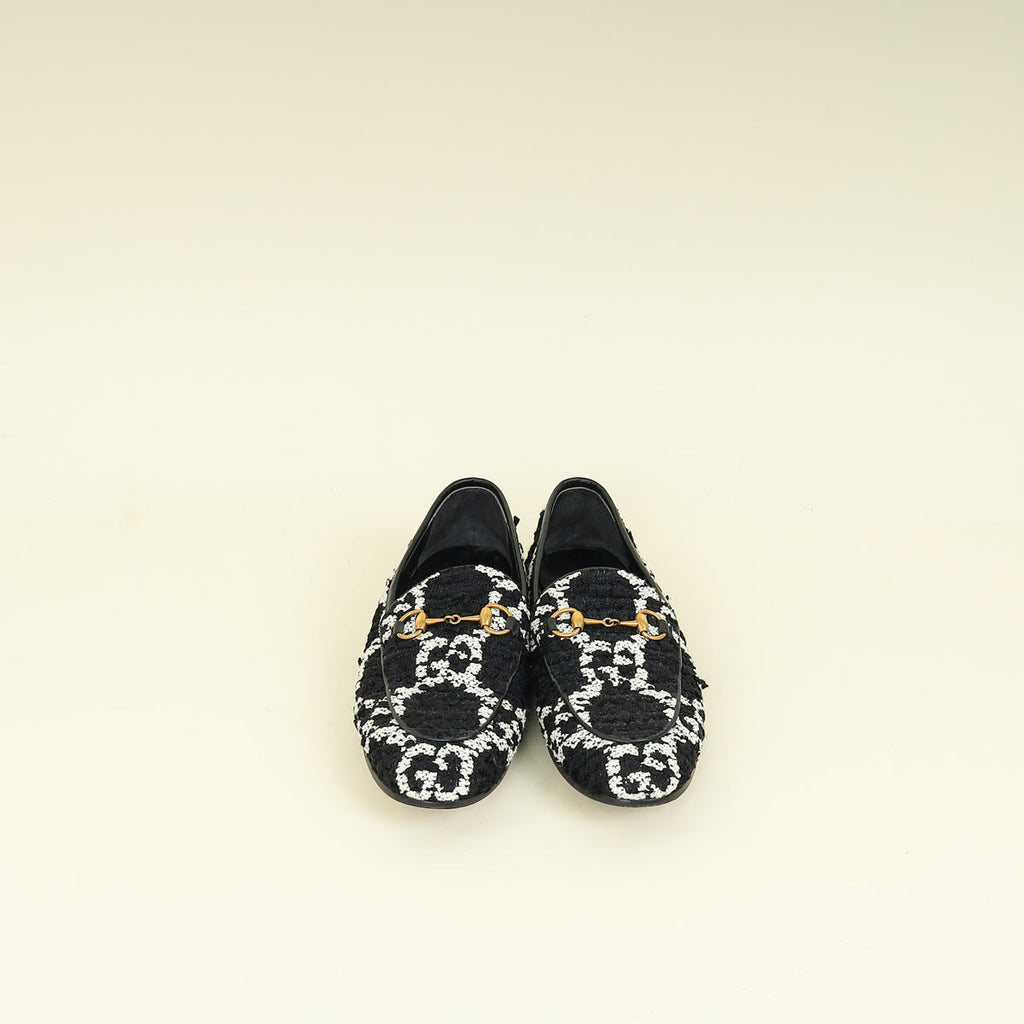 Gucci Bicolor Jordaan Tweed Loafer 36.5