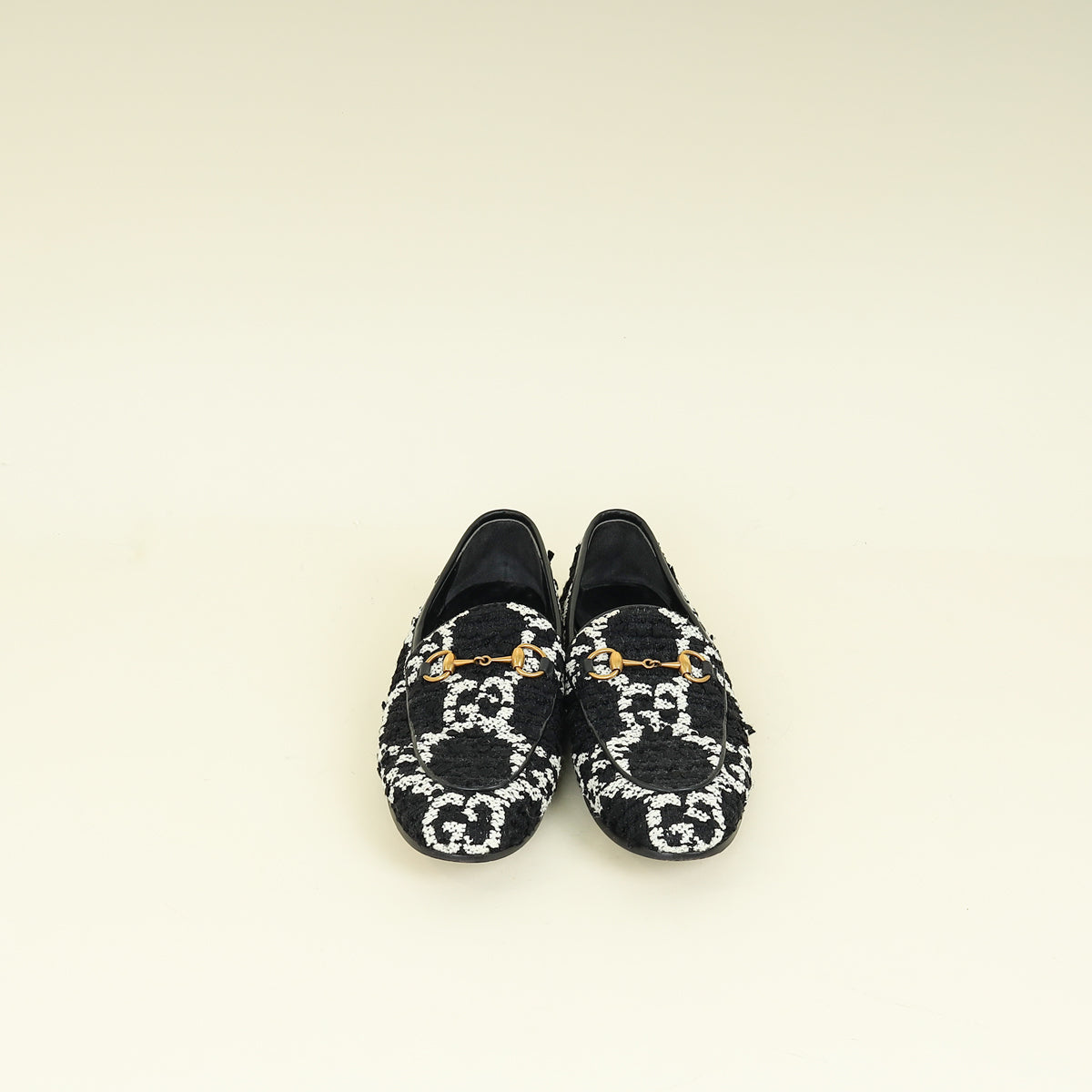 Gucci Bicolor Jordaan Tweed Loafer 36.5