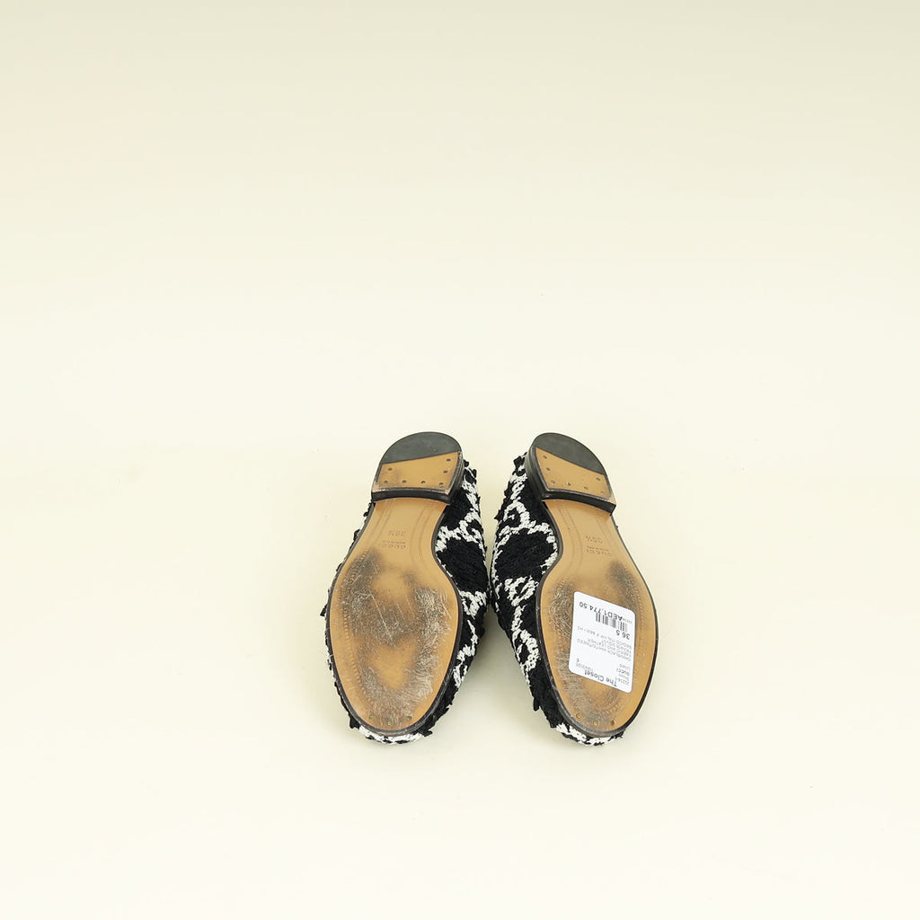 Gucci Bicolor Jordaan Tweed Loafer 36.5