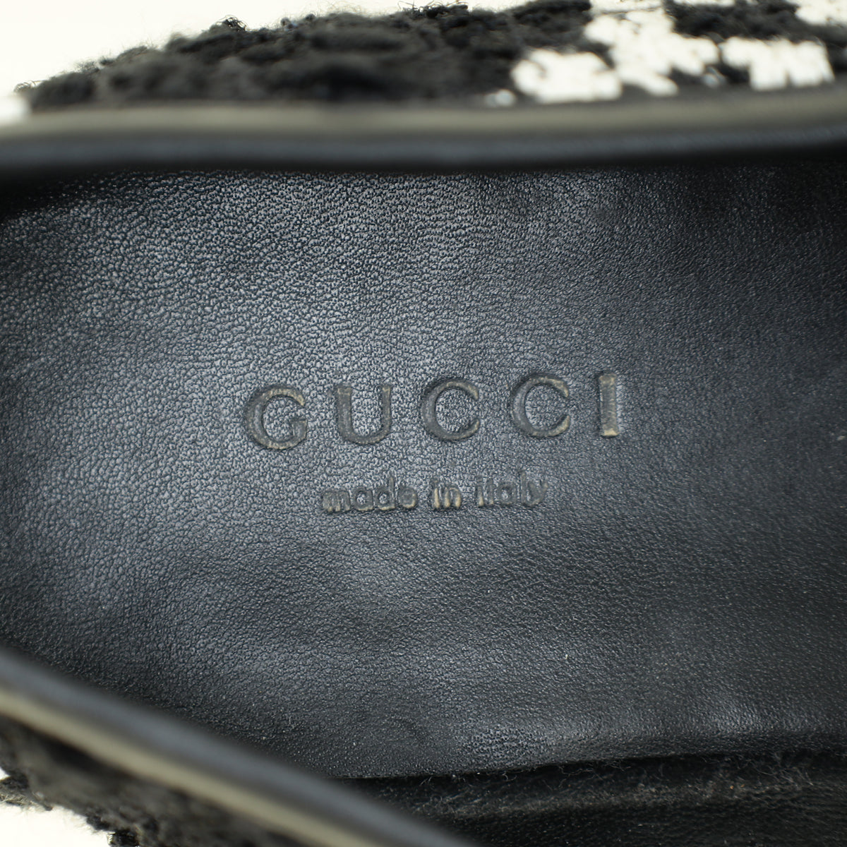 Gucci Bicolor Jordaan Tweed Loafer 36.5