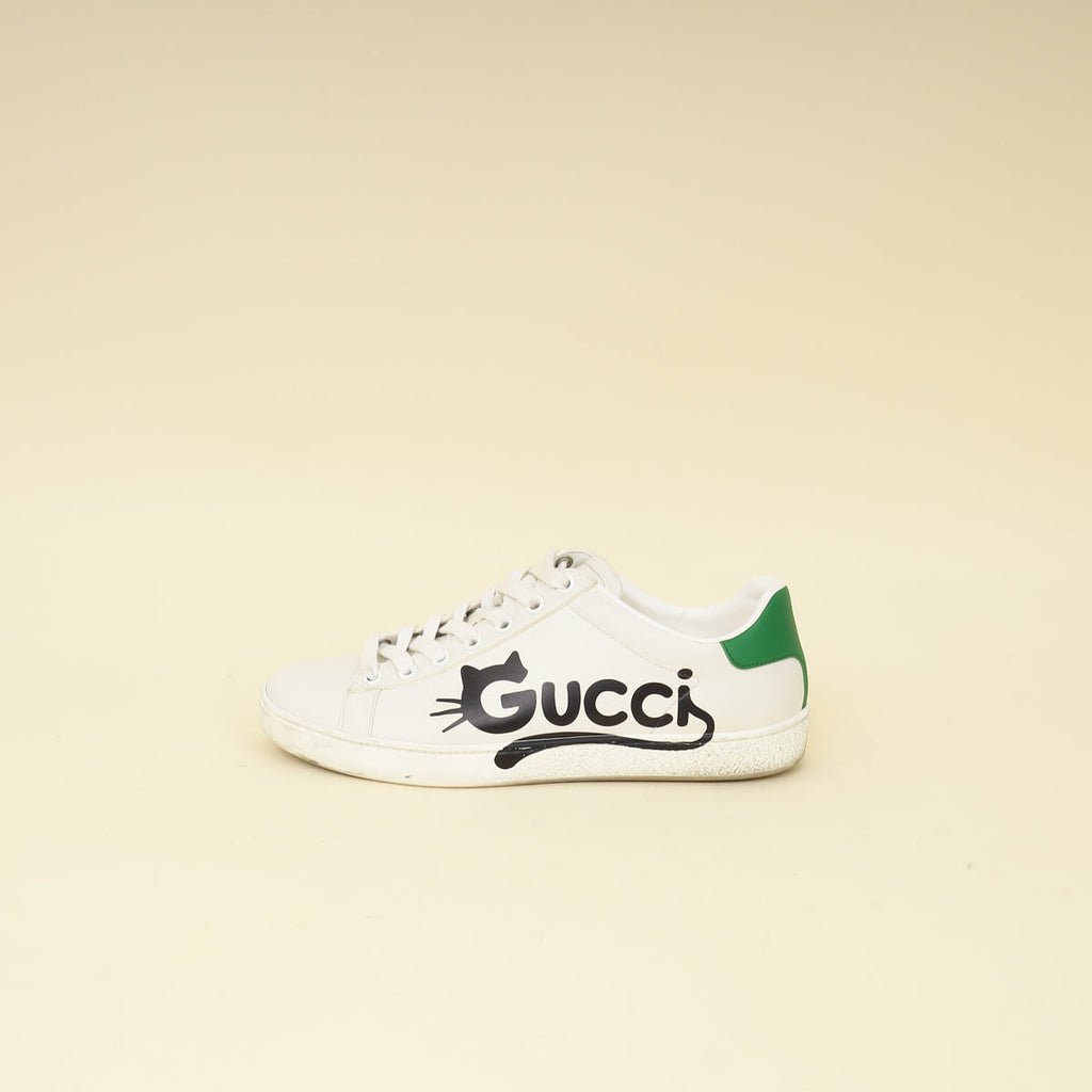Gucci Bicolor Ace Cat Sneakers 36.5