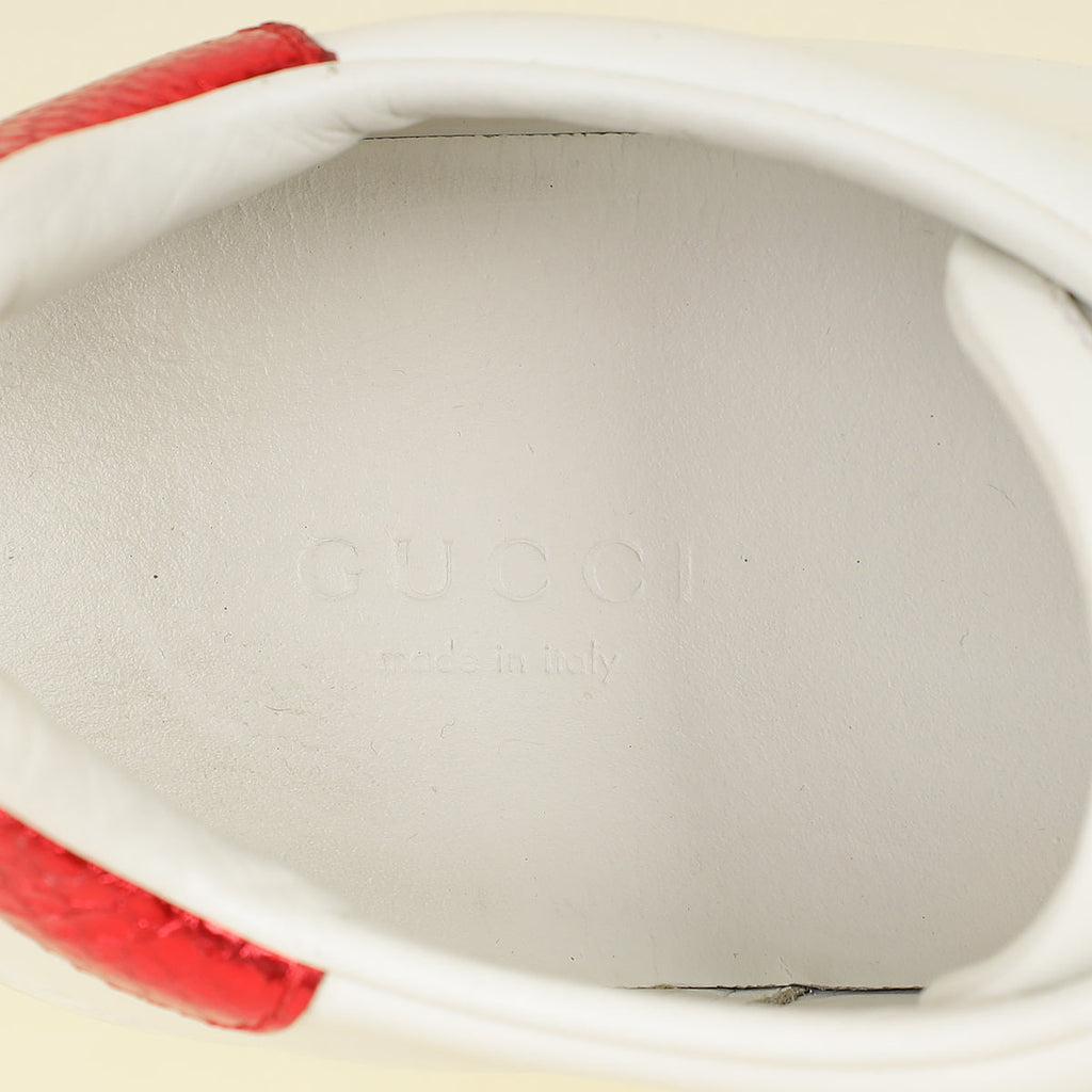 Gucci White Ace Pineapple x Ladybug Embroidered Sneakers 36.5