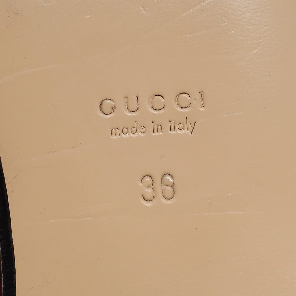 Gucci Burgundy Princetown Mules 36