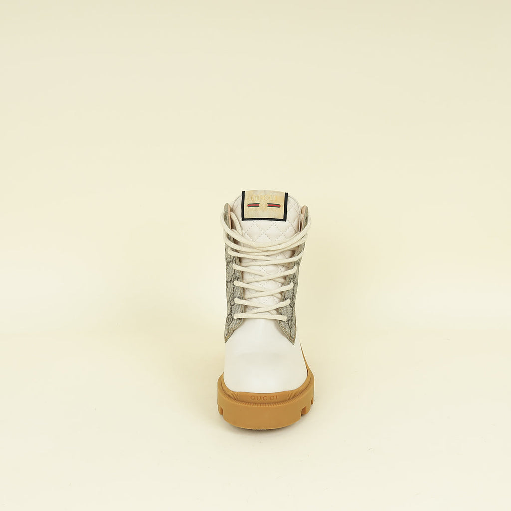 Gucci Triicolor GG Supreme Quilted Ankle Boots 37.5
