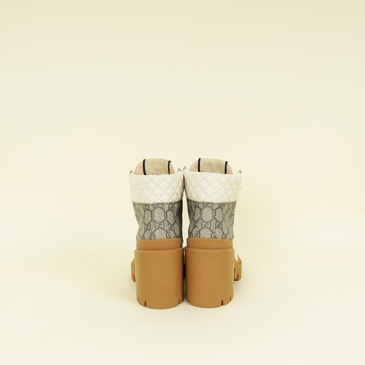 Gucci Triicolor GG Supreme Quilted Ankle Boots 37.5