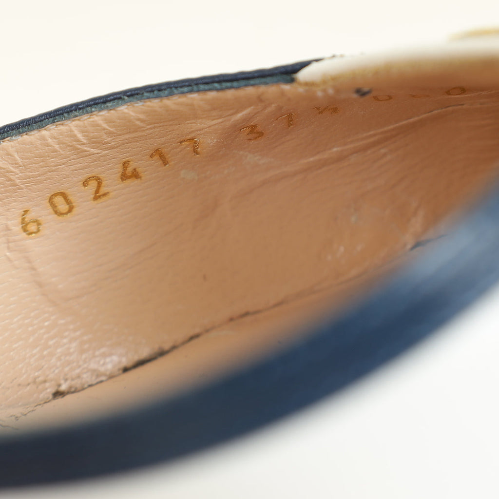 Gucci Bicolor Double G Logo Slingback Pump 37.5