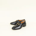Gucci Black Horsebit Jordaan Loafers 37.5