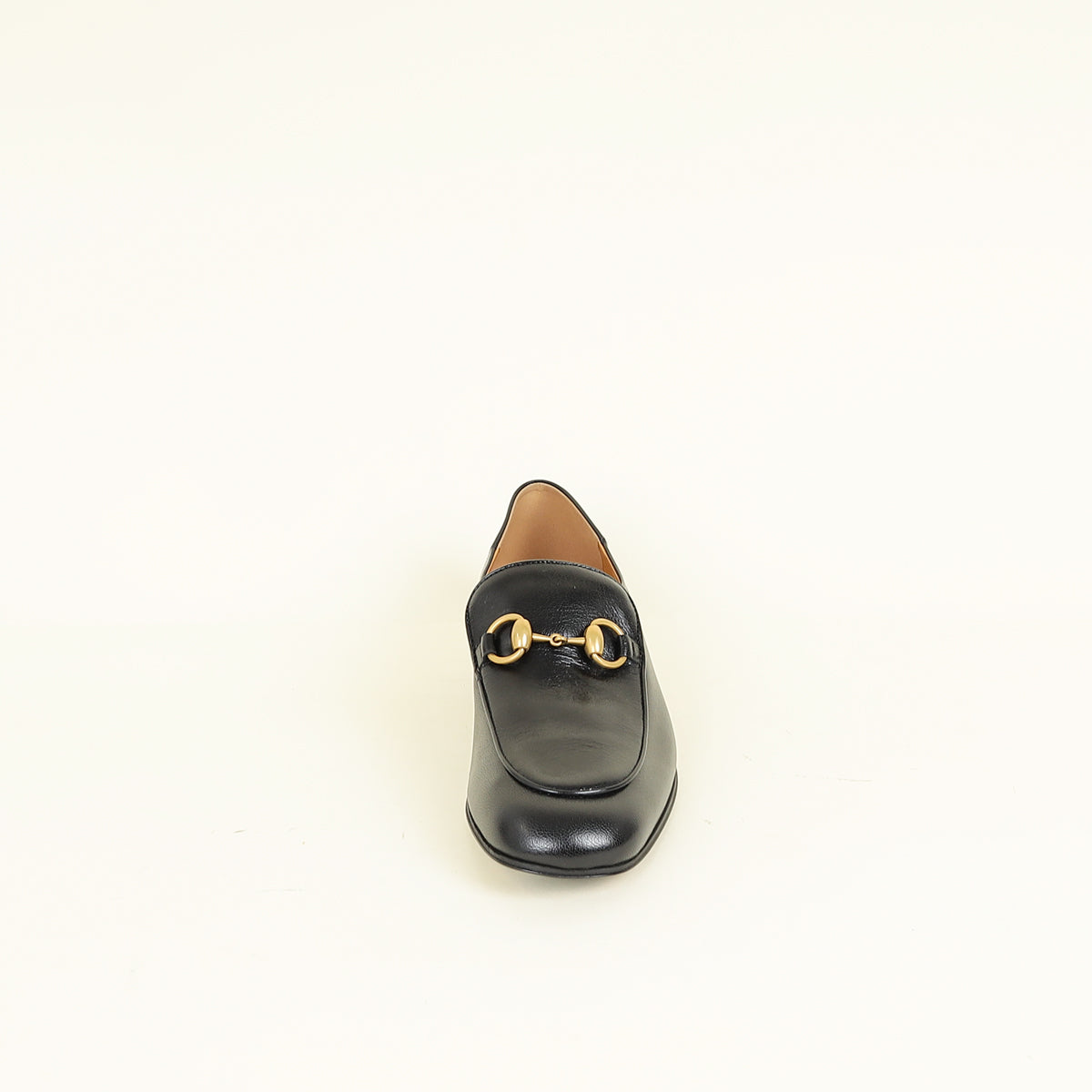 Gucci Black Horsebit Jordaan Loafers 37.5