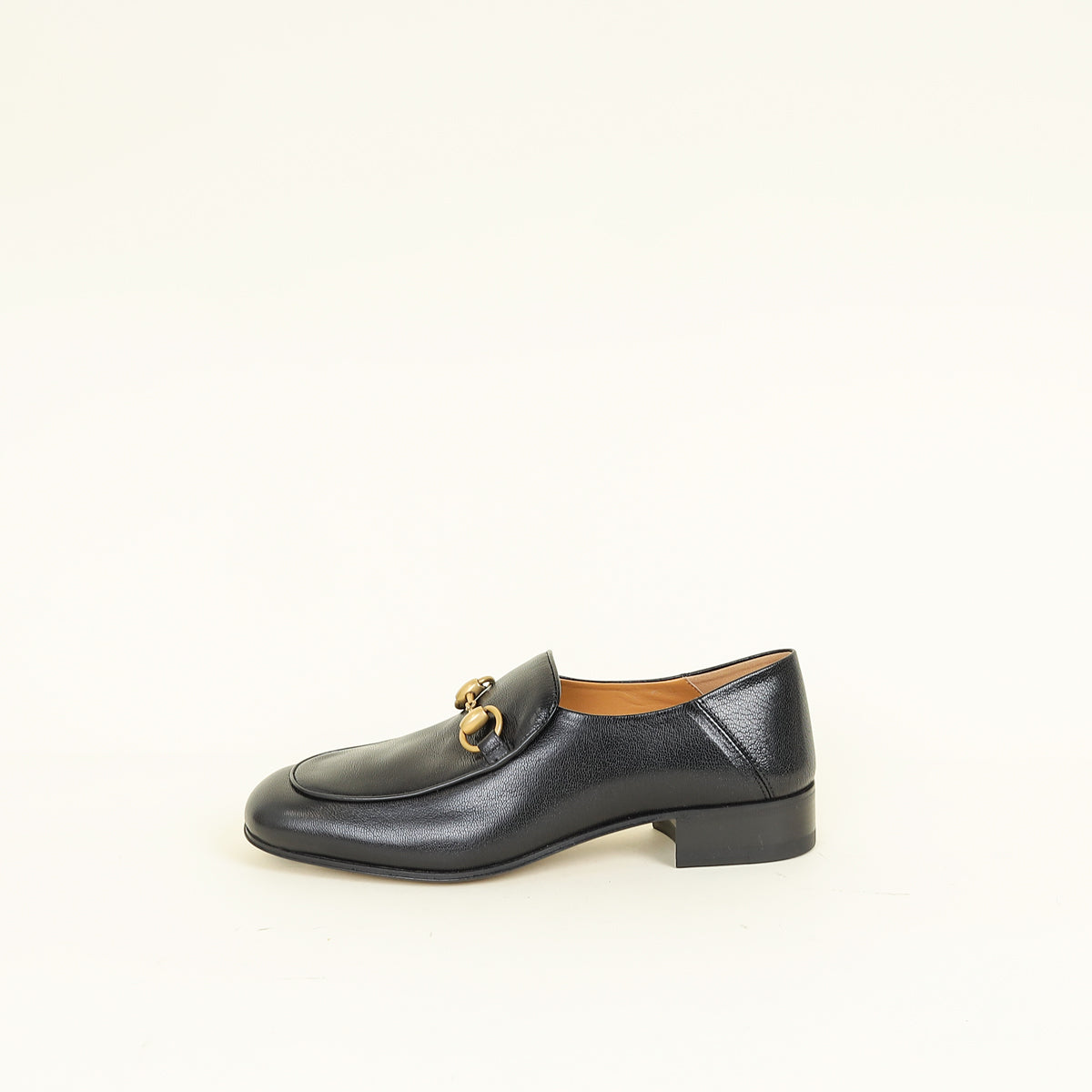 Gucci Black Horsebit Jordaan Loafers 37.5