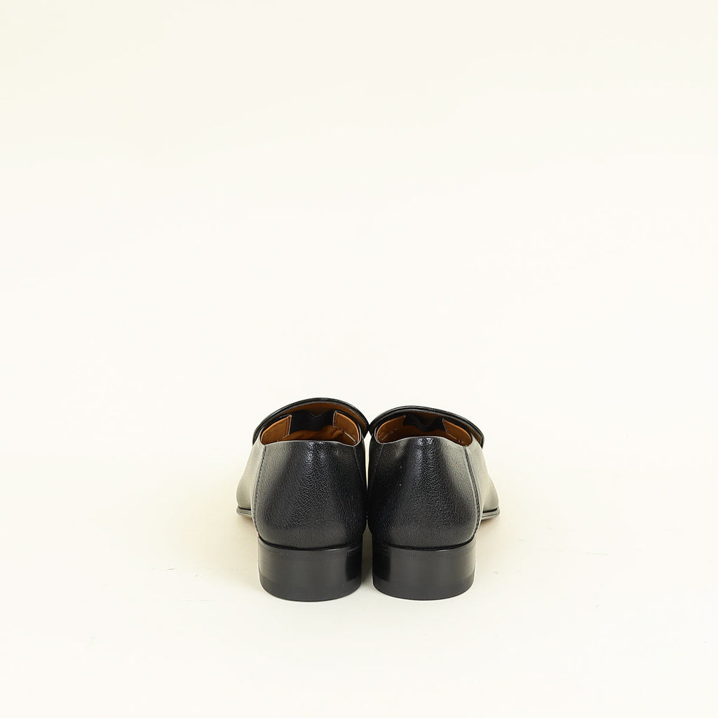 Gucci Black Horsebit Jordaan Loafers 37.5