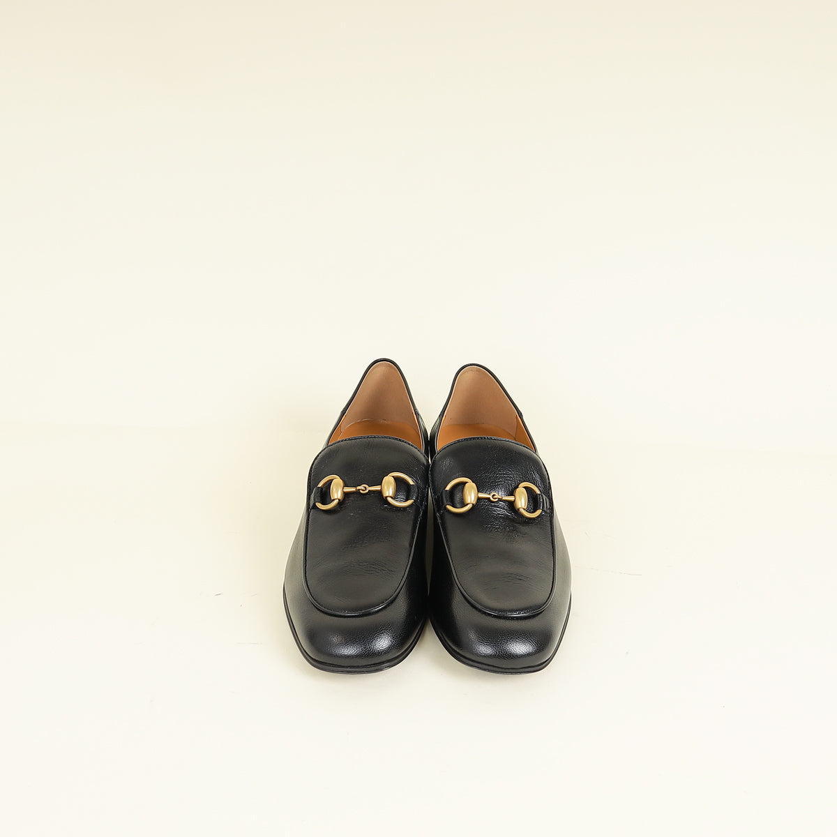 Gucci Black Horsebit Jordaan Loafers 37.5