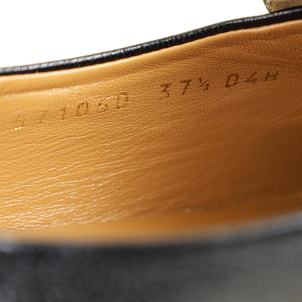 Gucci Black Horsebit Jordaan Loafers 37.5