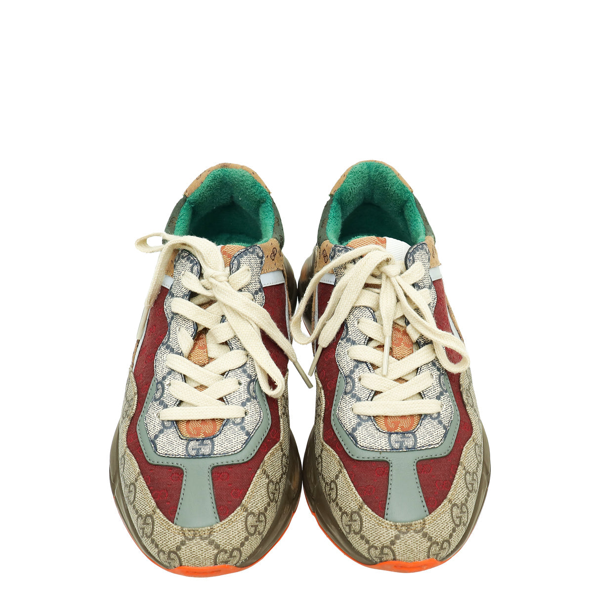 Gucci Tricolor Mix Monogram GG Rhyton Sneaker 37.5