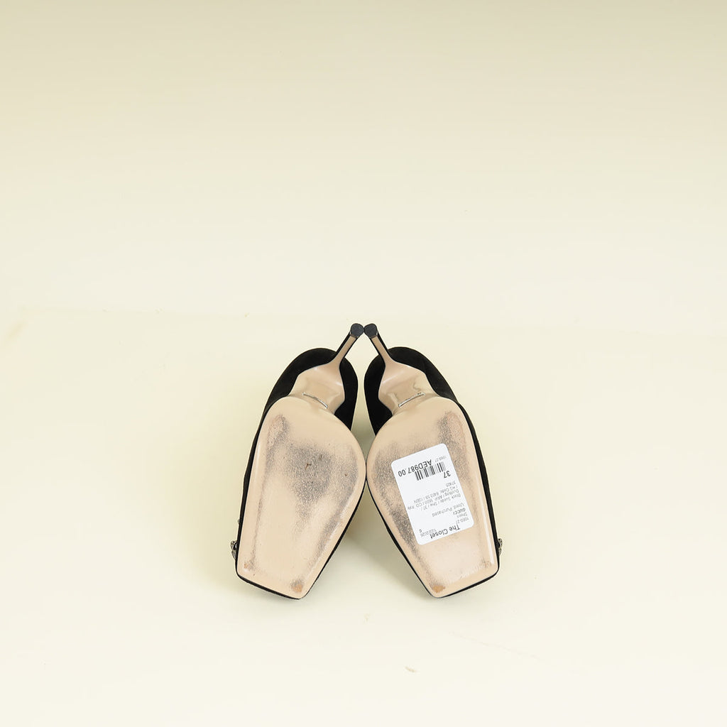 Gucci Black Dionysus Pumps 37