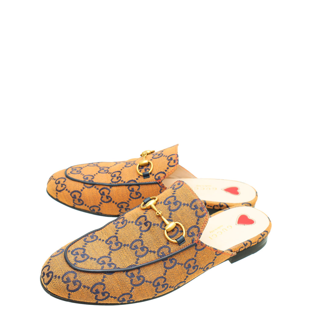 Gucci Bicolor GG Princetown Mules 37