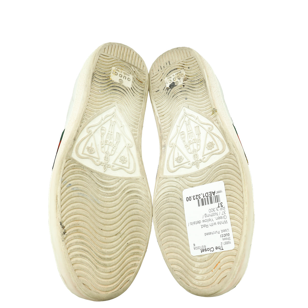 Gucci White Ace Pineapple x Ladybug Embroidered Sneakers 37