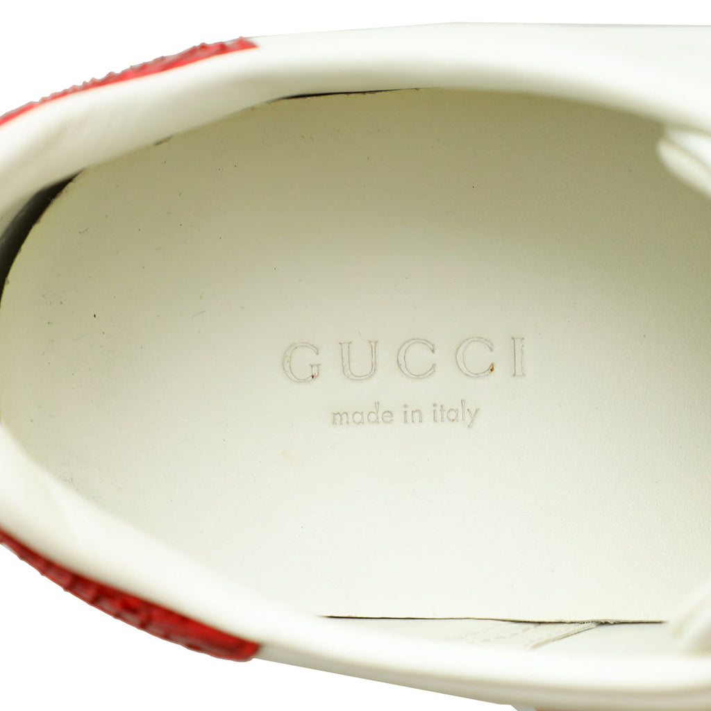 Gucci White Ace Pineapple x Ladybug Embroidered Sneakers 37