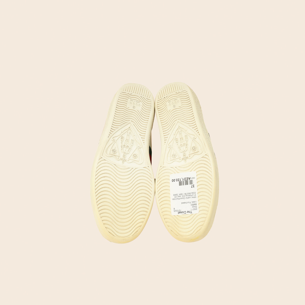 Gucci White Spiked Studded Ace Sneakers 37